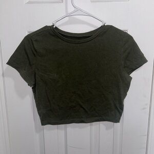 Wild Fable Dark Green Crop Top